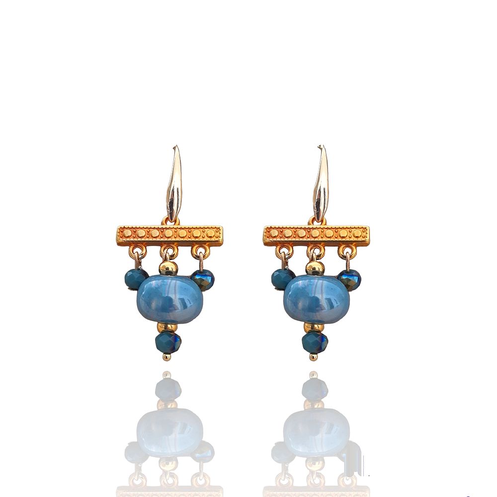 minoan blue earrings