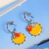 Orange Sun Bohemme Dangle Earrings