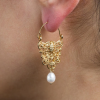 Golden Angel Lace Byzantine Earrings