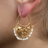 Byzantine Golden Hoop Grapevine Earrings