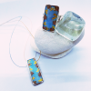 Simple Silver Enamel Turquoise Set, Pendant & Ring