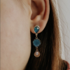 Blue Dangle Drop Earrings