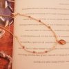 Dainty White Salmon Crystal Necklace