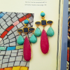 Statement Colorful Dangle Earrings