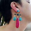 Statement Colorful Dangle Earrings