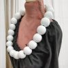 Just White Chunky Pearls Necklace