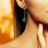 Gems on Nest – Turquoise Drop Earrings